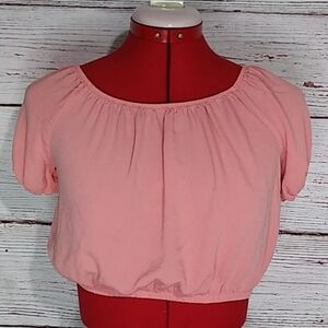 La Hearts Coral Crop Top Sz S